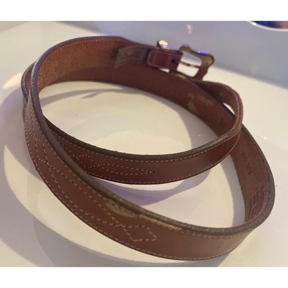 TRAFALGAR Latico Leather Western Belt w/ Brass Buckle & Tip Size 36 - Picture 6 of 14